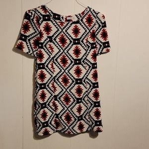 Tobi Aztec print mini dress small